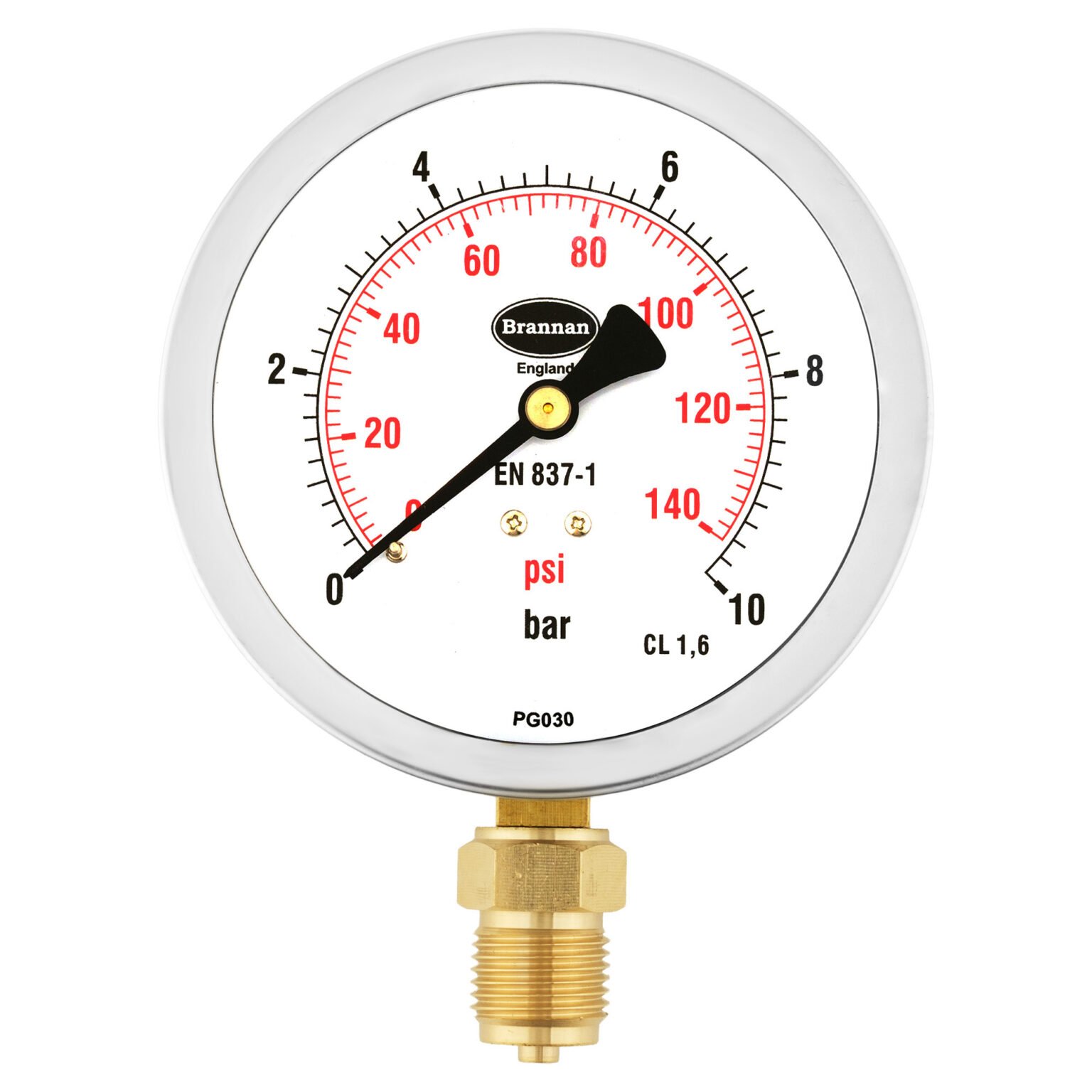 Stainless Steel Fillable Pressure Gauge PG030
